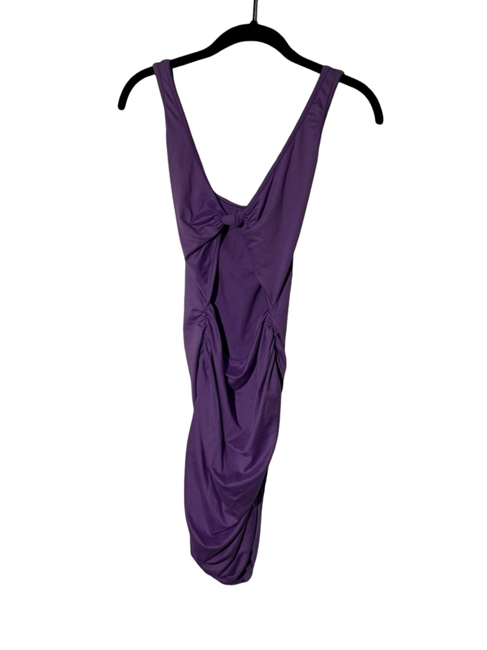 Purple Sleeveless Cutout Ruched Bodycon Dress Size Small